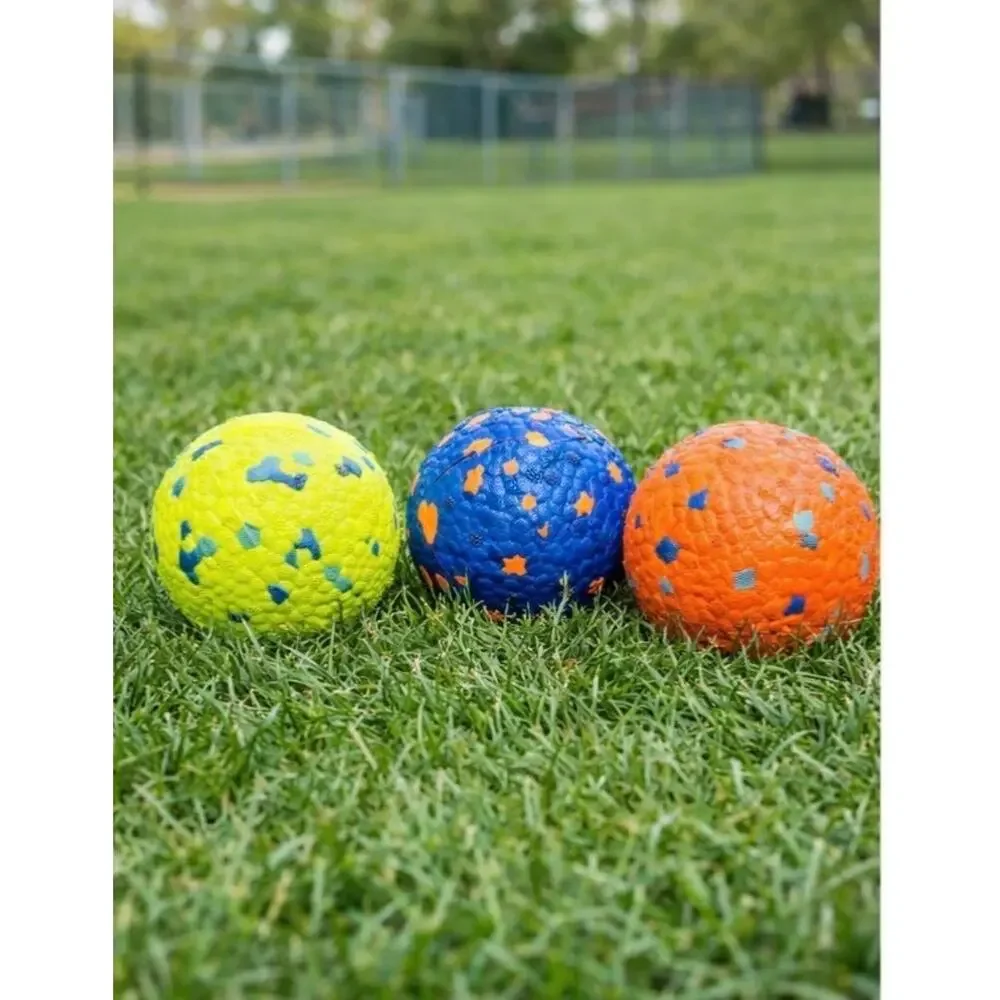3-Heavy Duty Dog Ball for Aggressive Chewers, Durable Rubber Chew Toy, 3-Inch In